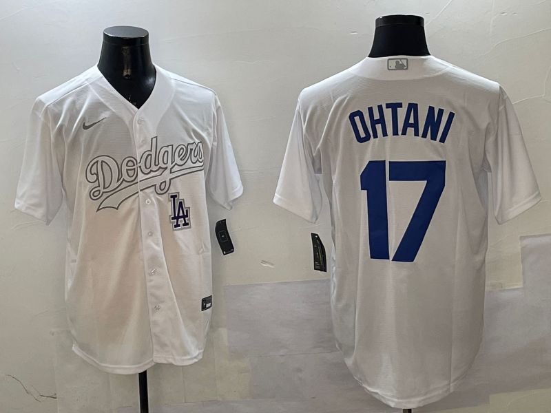 Men Los Angeles Dodgers #17 Ohtani White Fashion Edition Game 2025 Nike MLB Jersey style 12->los angeles dodgers->MLB Jersey